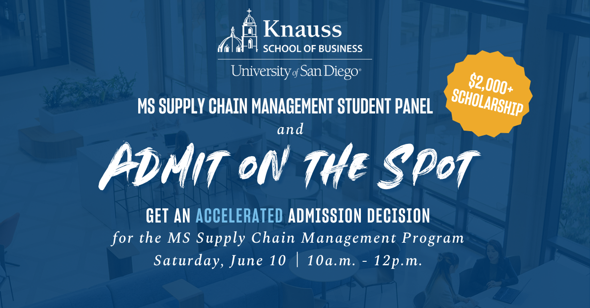 Admit On The Spot Master's in Supply Chain Management